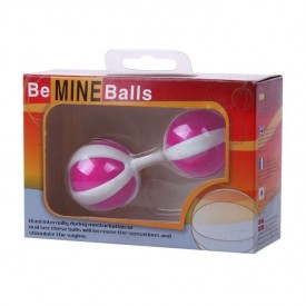 Розовые вагинальные шарики на мягкой сцепке BE MINI BALLS