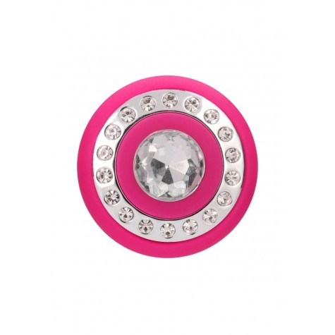 Розовый вибромассажер для точки G Glimmer - 20,5 см.
